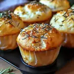 Easy Garlic Rosemary Focaccia Muffins