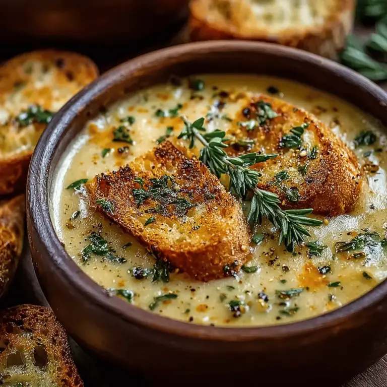 Hearty Cheddar Garlic Herb Potato Soup Recipe