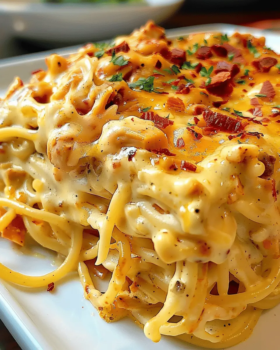 Irresistible Spicy Southern Cheesy Chicken Spaghetti Casserole Delight