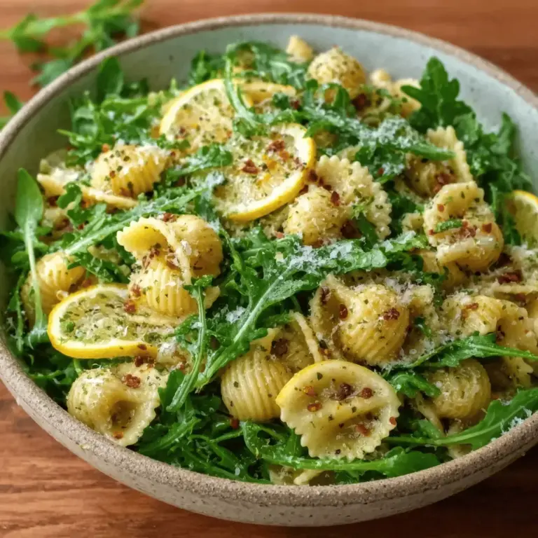 Lemon Arugula Pasta Salad