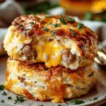 Sausage Cheese Butter Swim Biscuits