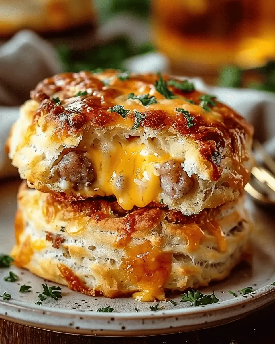 Sausage Cheese Butter Swim Biscuits: Indulgent Comfort Food Galore