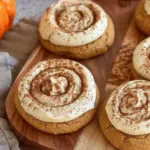 Soft Pumpkin Cookies with Cinnamon Frosting