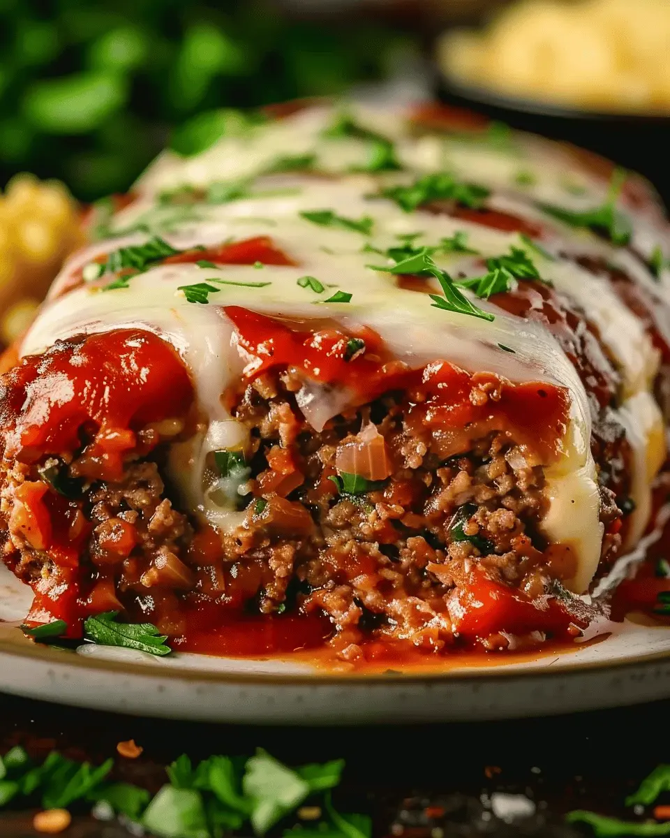 Stuffed Italian Meatloaf: Juicy Comfort Food with Turkey Bacon