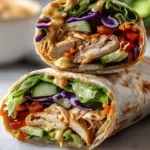 Thai Peanut Chicken Wraps