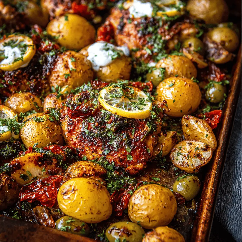 Sheet Pan Lemon Balsamic Chicken and Potatoes Made Easy