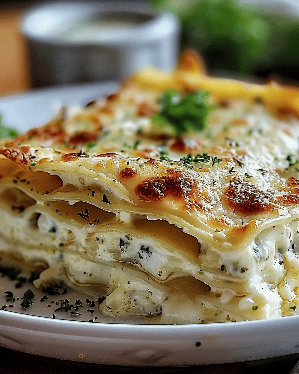 Creamy White Lasagna Delight: Indulge in a Homemade Classic