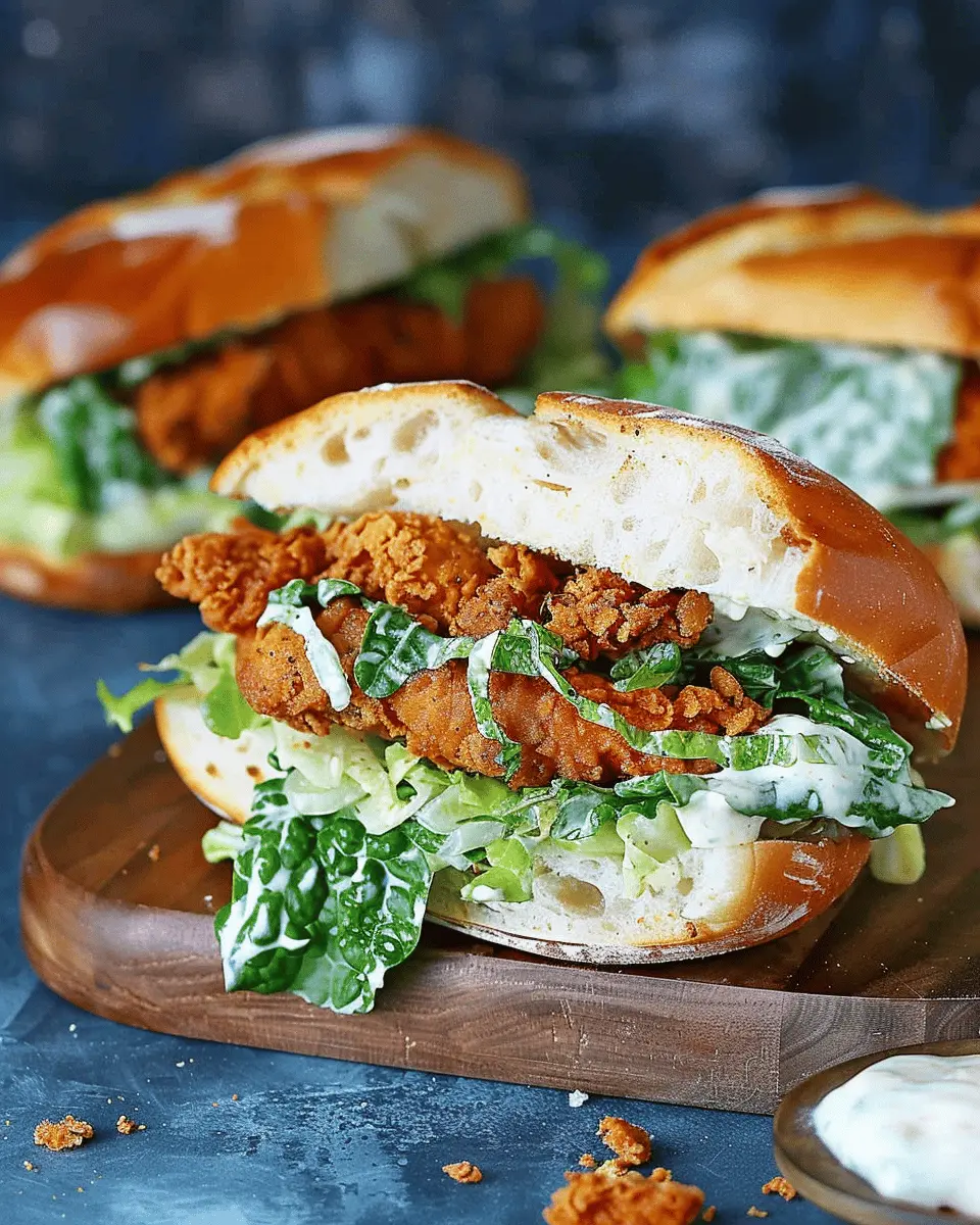 Crispy Chicken Caesar Sandwich with Turkey Bacon: A Delicious Twist