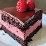 Dark Chocolate Raspberry Mousse Cake