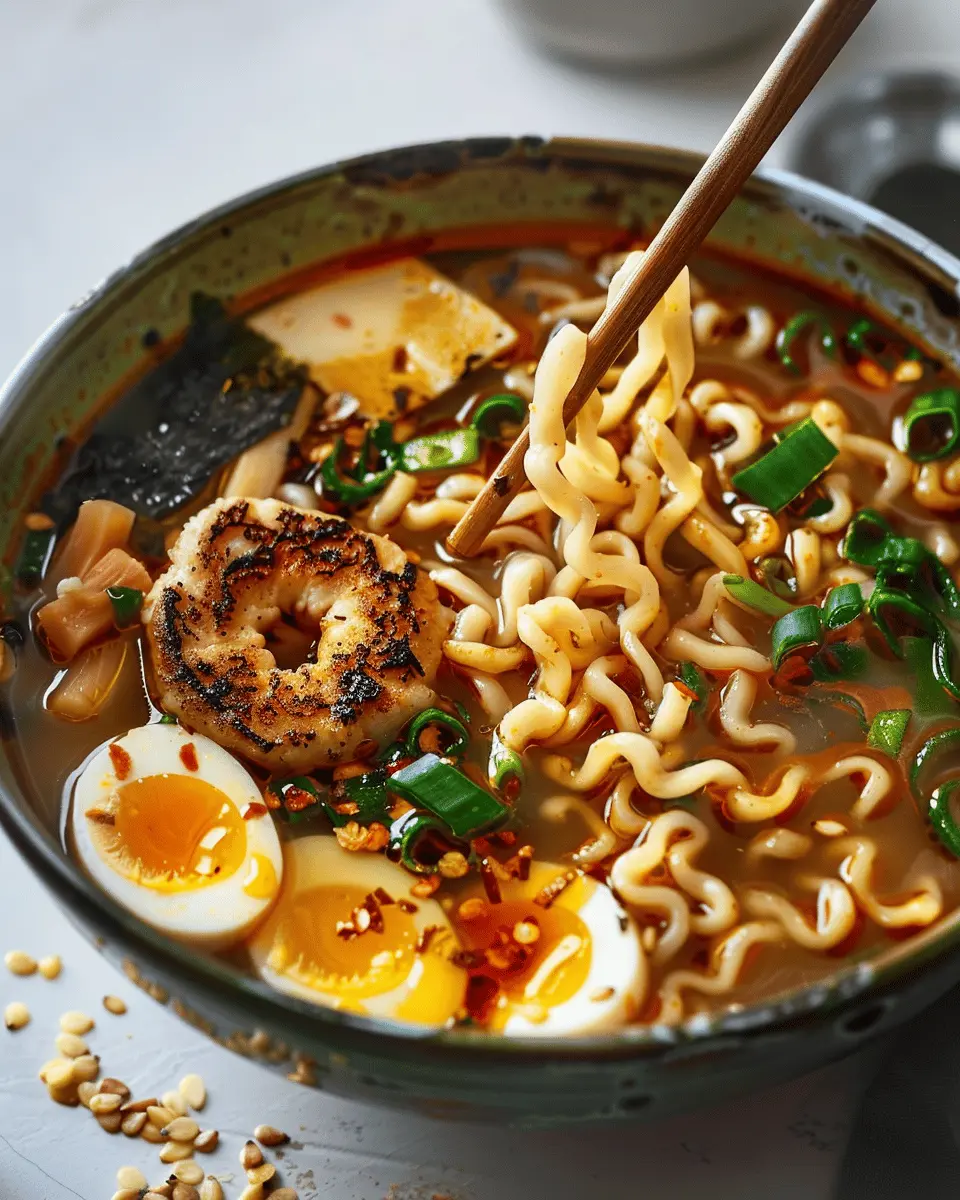 Homemade Ramen: Easy Recipe with Turkey Bacon and Chicken Ham