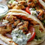Mediterranean Chicken Gyros with Creamy Feta Tzatziki