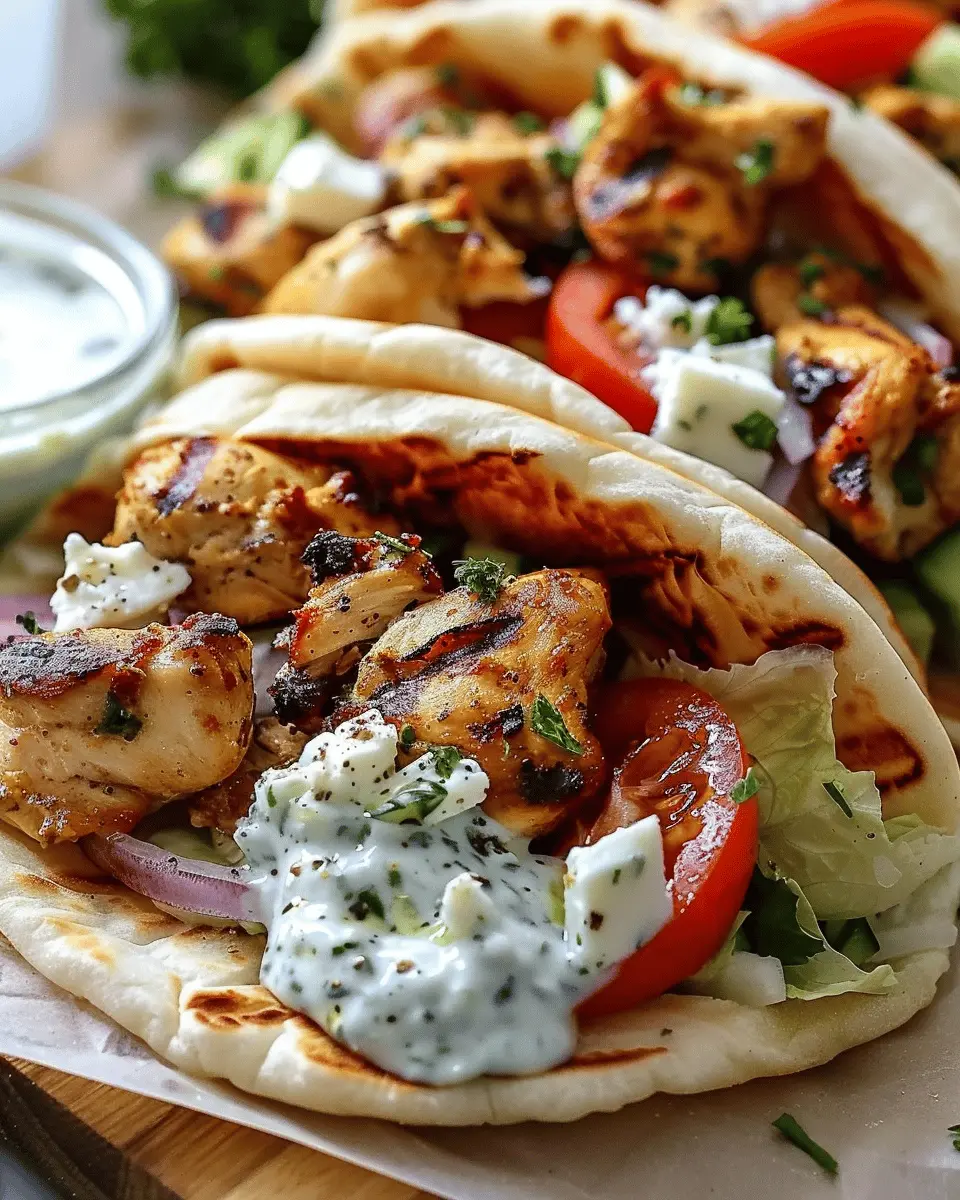 Mediterranean Chicken Gyros: Easy and Creamy Feta Tzatziki Recipe