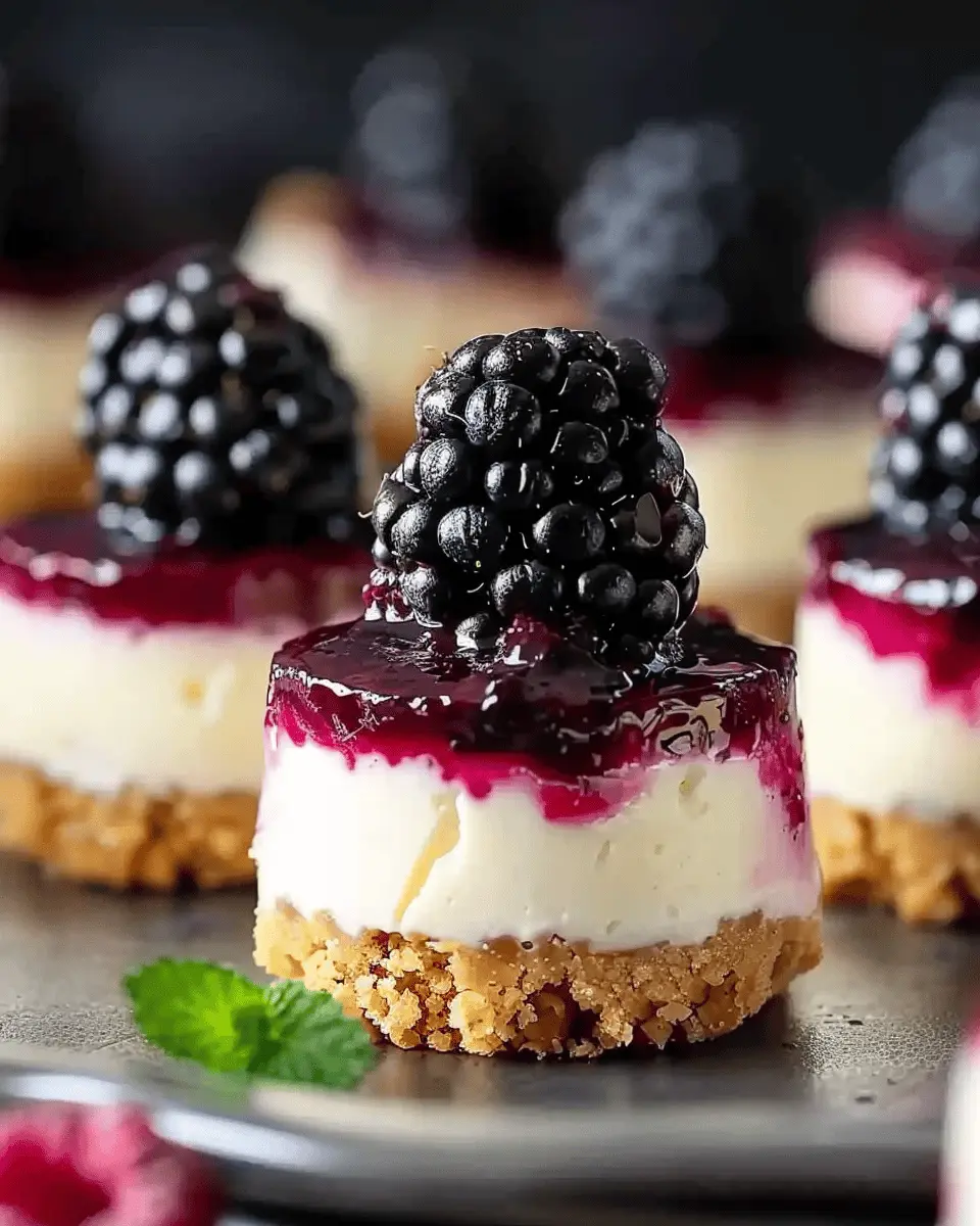 No-Bake Mini Blackberry Cheesecakes: Indulgent Treats You’ll Love