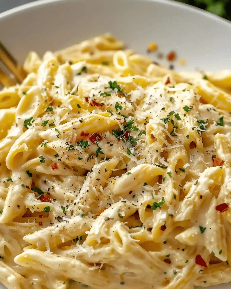 One Pot Creamy Garlic Pasta with Turkey Bacon: A Cozy Delight