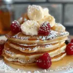 Sweet Coconut Cream Pancakes