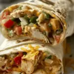 Chicken Bell Pepper Ranch Burritos