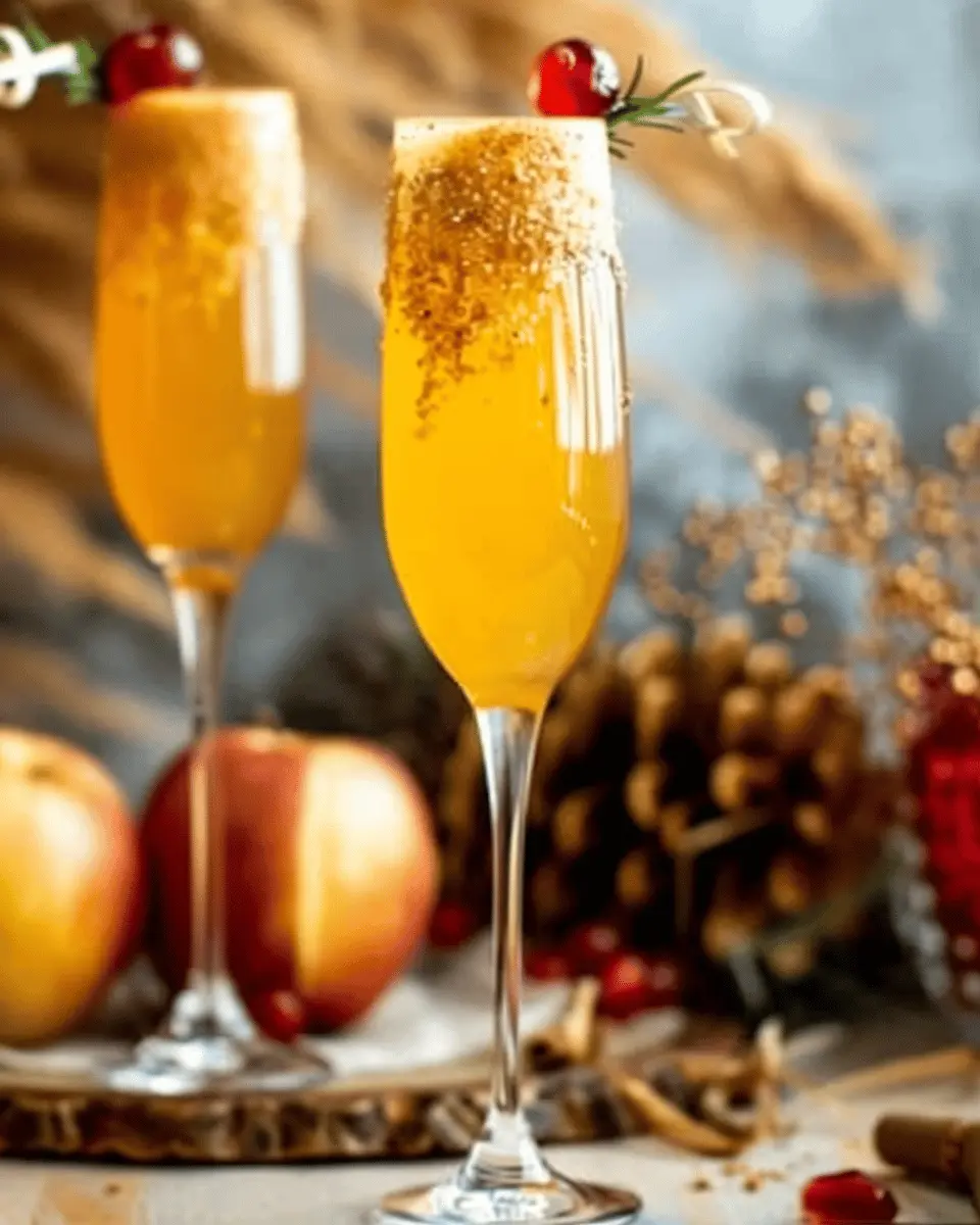 Bourbon Spiked Apple Cider Mimosa: The Best Fall Indulgence