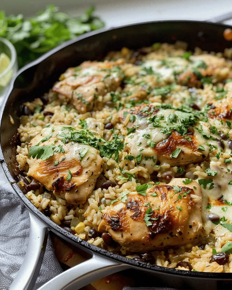 Salsa Verde Chicken Rice Skillet: Easy Comfort Food Delight