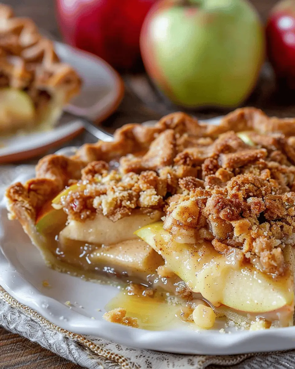 Apple Custard Pie: Easy Recipe with Cinnamon Streusel Delight