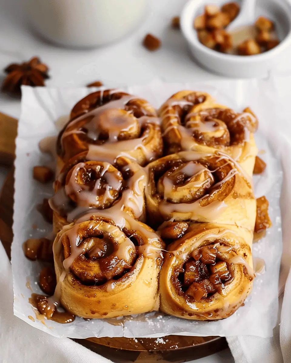 Apple Pie Cinnamon Rolls with Easy Apple Filling Delight