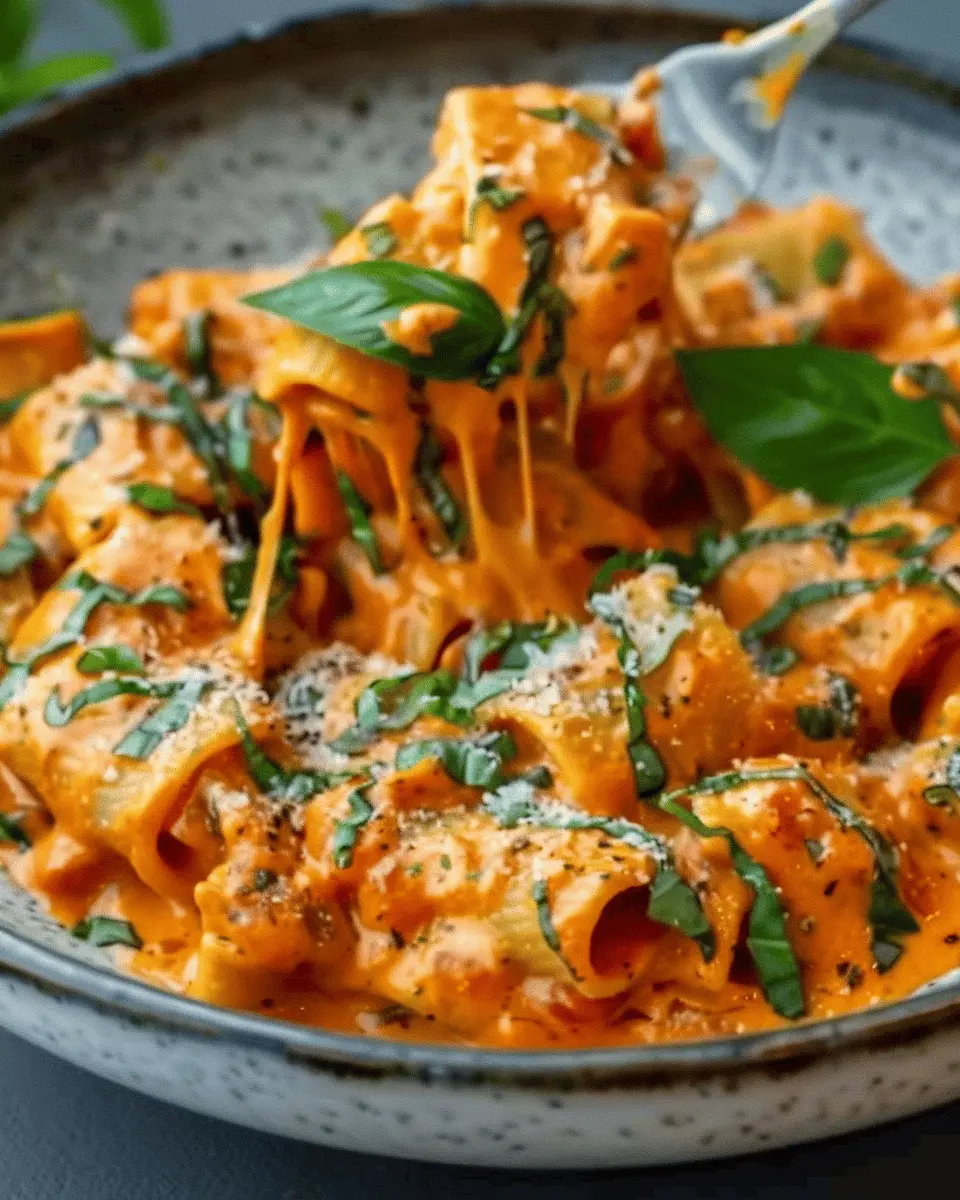 Amazing Creamy Tomato Garlic Pasta with Turkey Bacon Bliss