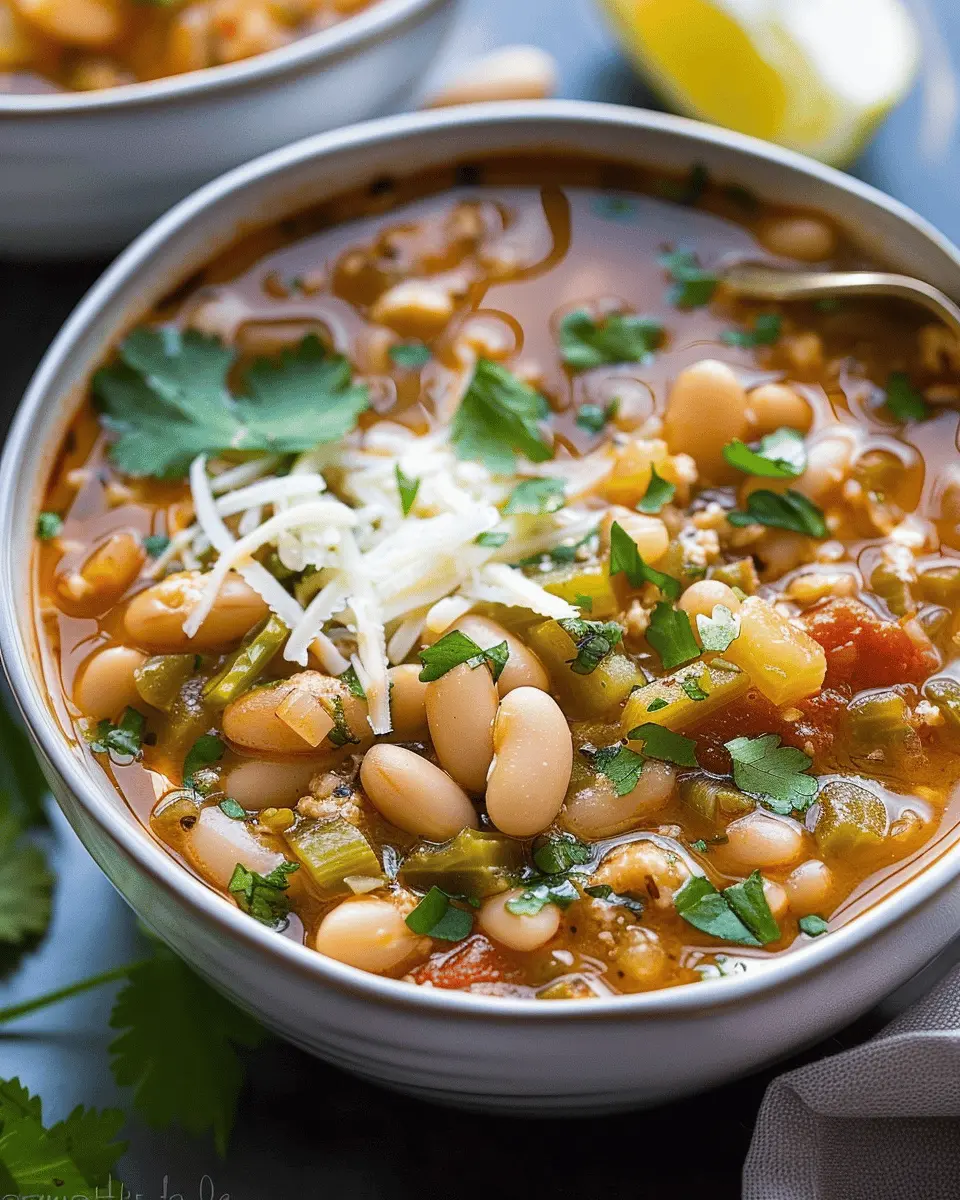 White Bean Chili: A Comforting Twist with Turkey Bacon and Chicken Ham