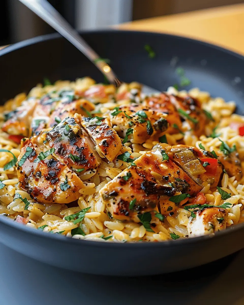 one-pot cajun chicken alfredo orzo: the best creamy comfort dish