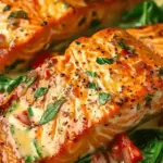 SALMON IN ROASTED PEPPER SAUCE