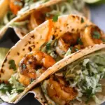 Cilantro Lime Shrimp Tacos with Creamy Slaw