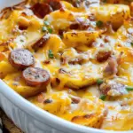 Cheesy Potatoes with Smoked Sausage