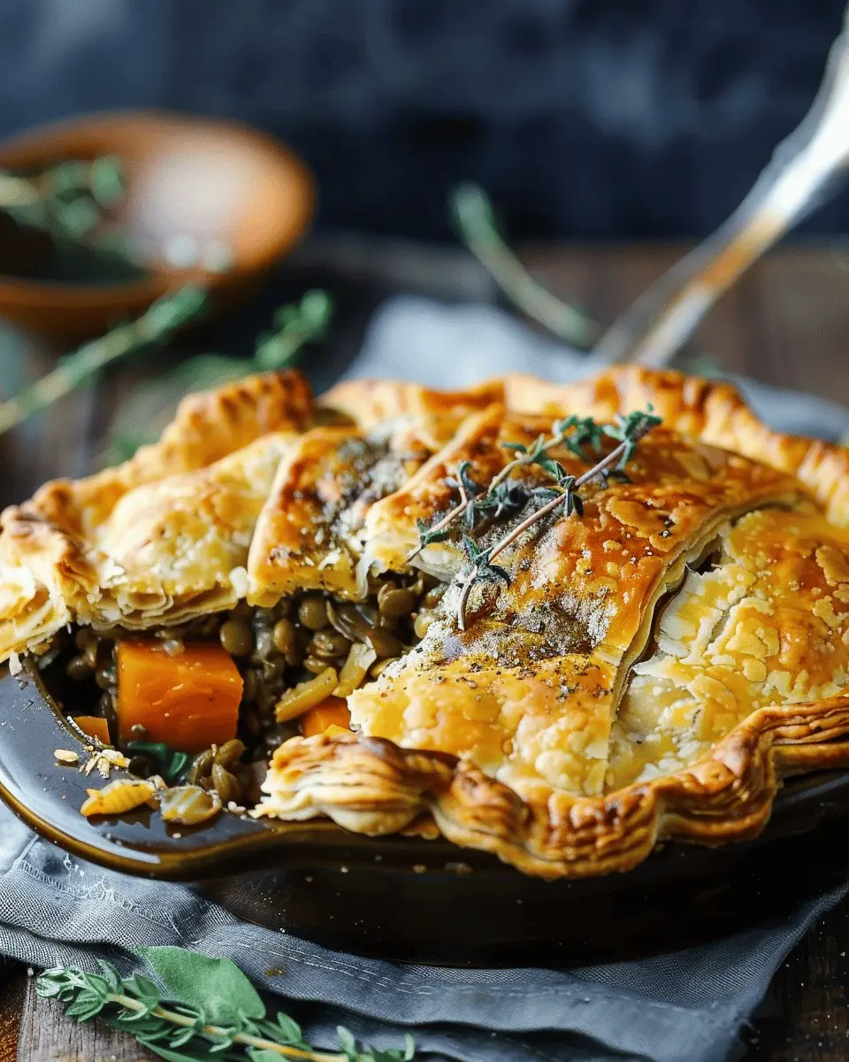 Lentil Pot Pie with Butternut Squash