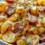 Cheesy Ranch Potatoes and Smoked Sausage