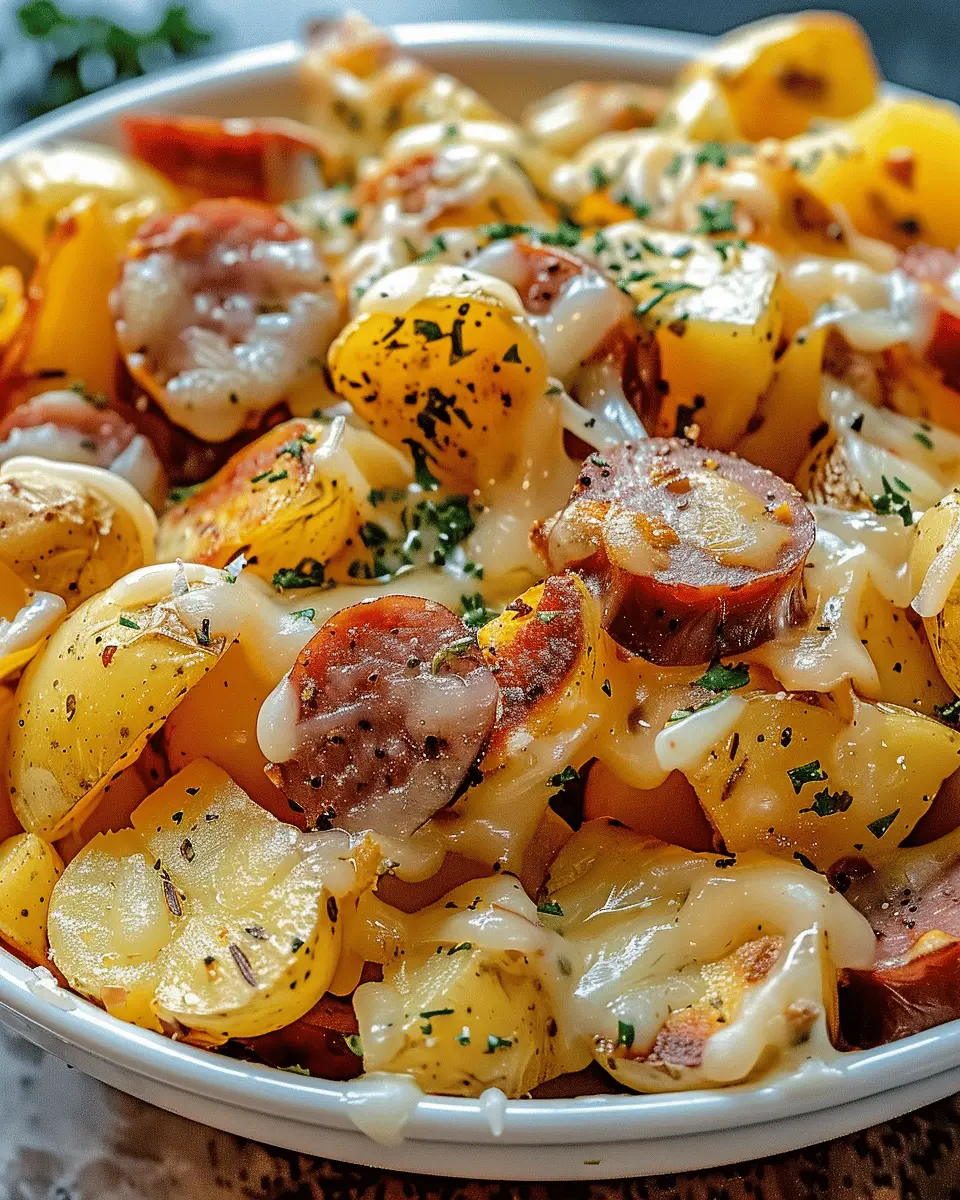 Cheesy Ranch Potatoes and Smoked Sausage