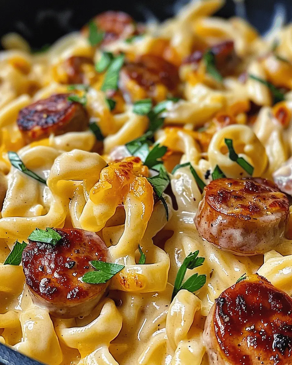 One-Pan White Cheddar Ranch Sausage Magic Pasta Bliss