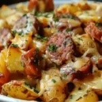 Cheesy Ranch Potatoes and Smoked Sausage