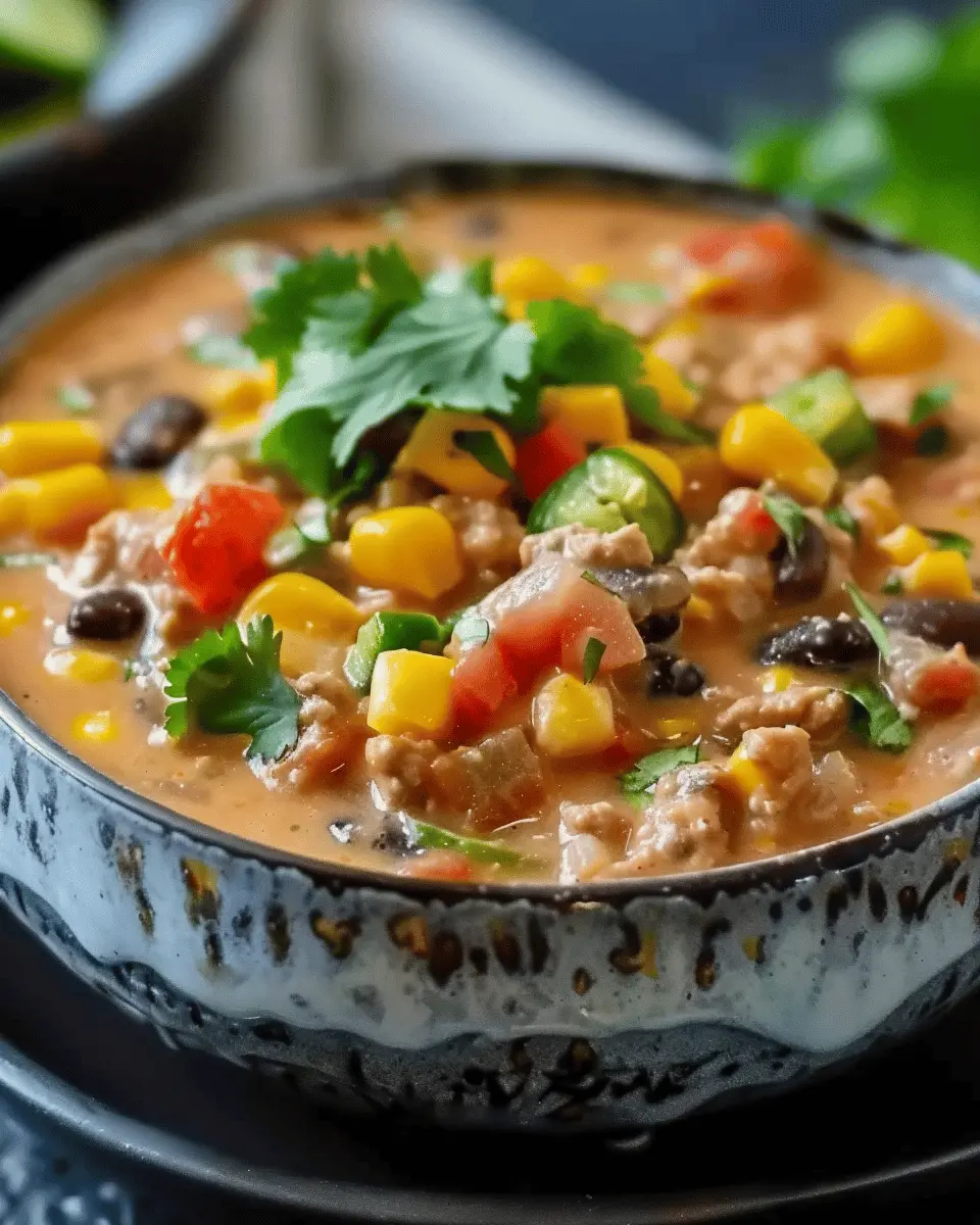 High Protein Creamy Taco Soup: Indulgent Comfort in a Bowl