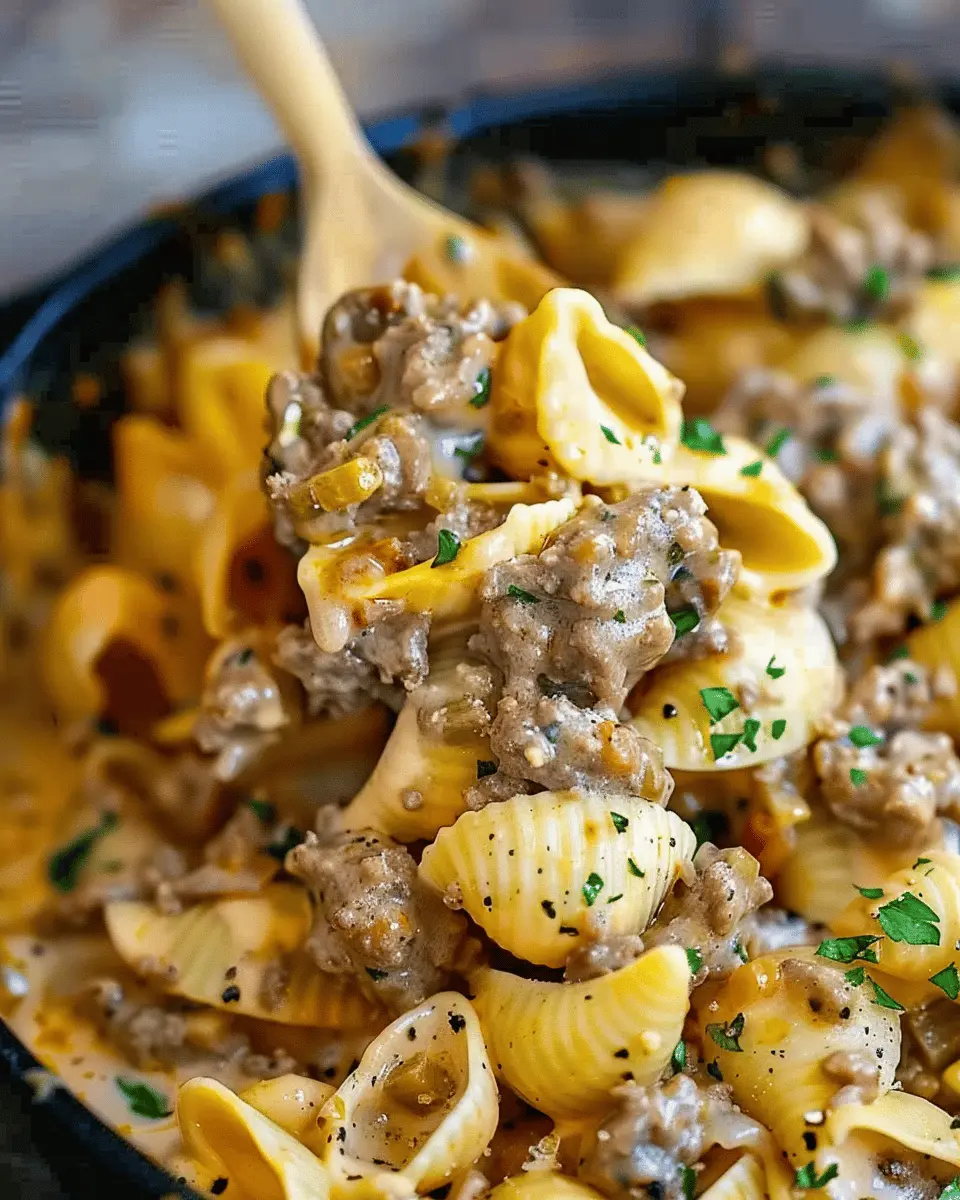 Creamy Beef and Shells
