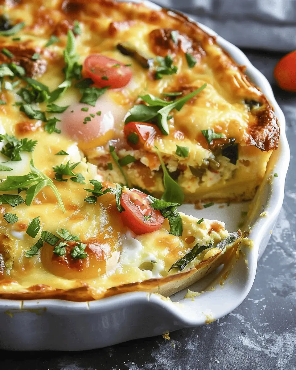 Egg Tortilla Bake: Easy Turkey Bacon and Chicken Ham Delight