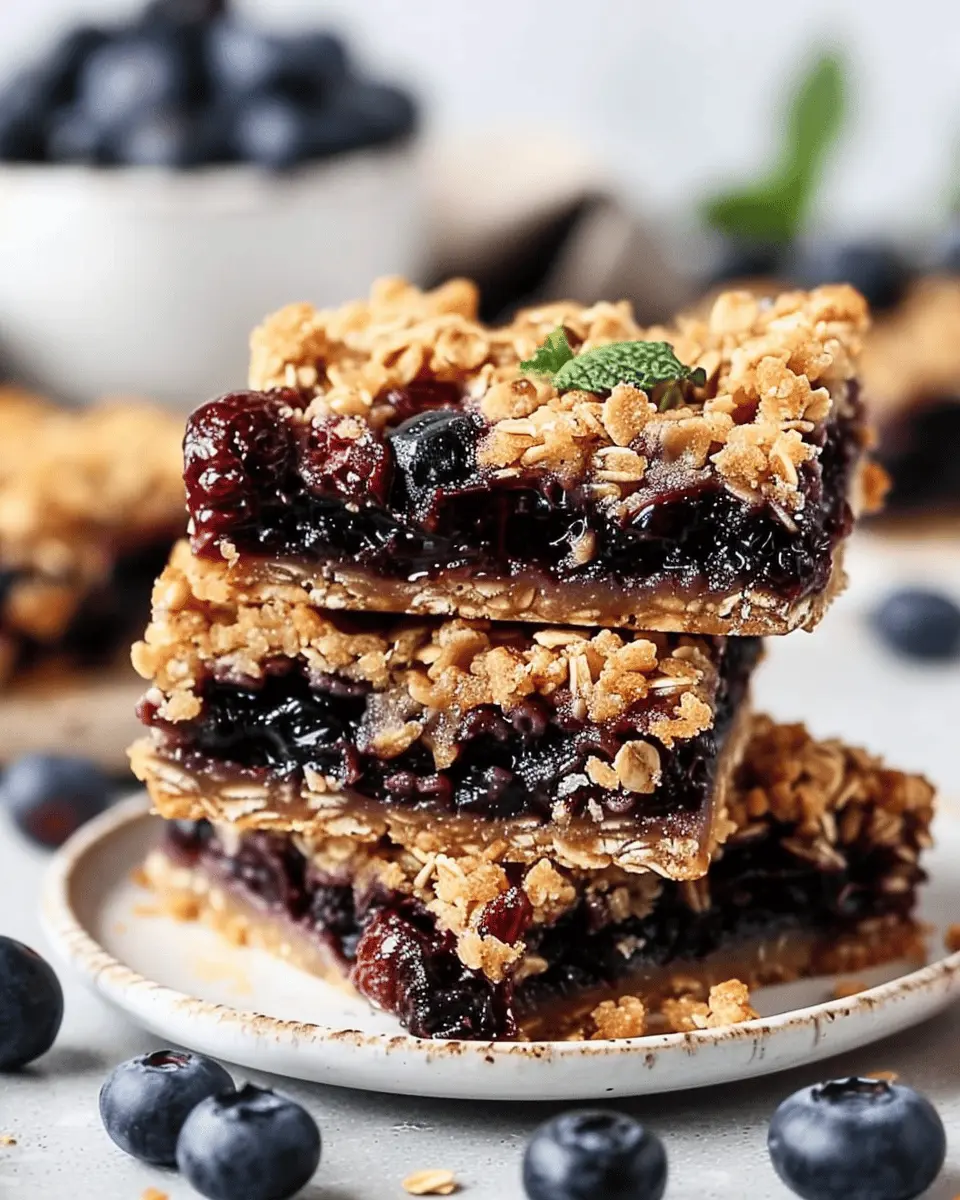 Blueberry Pie Bars: Easy Oatmeal Crumble Delight at Home