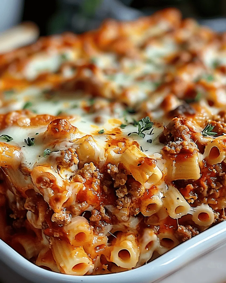 Million Dollar Baked Ziti: Indulgent Comfort Food Upgrade with Turkey Bacon and Chicken Ham