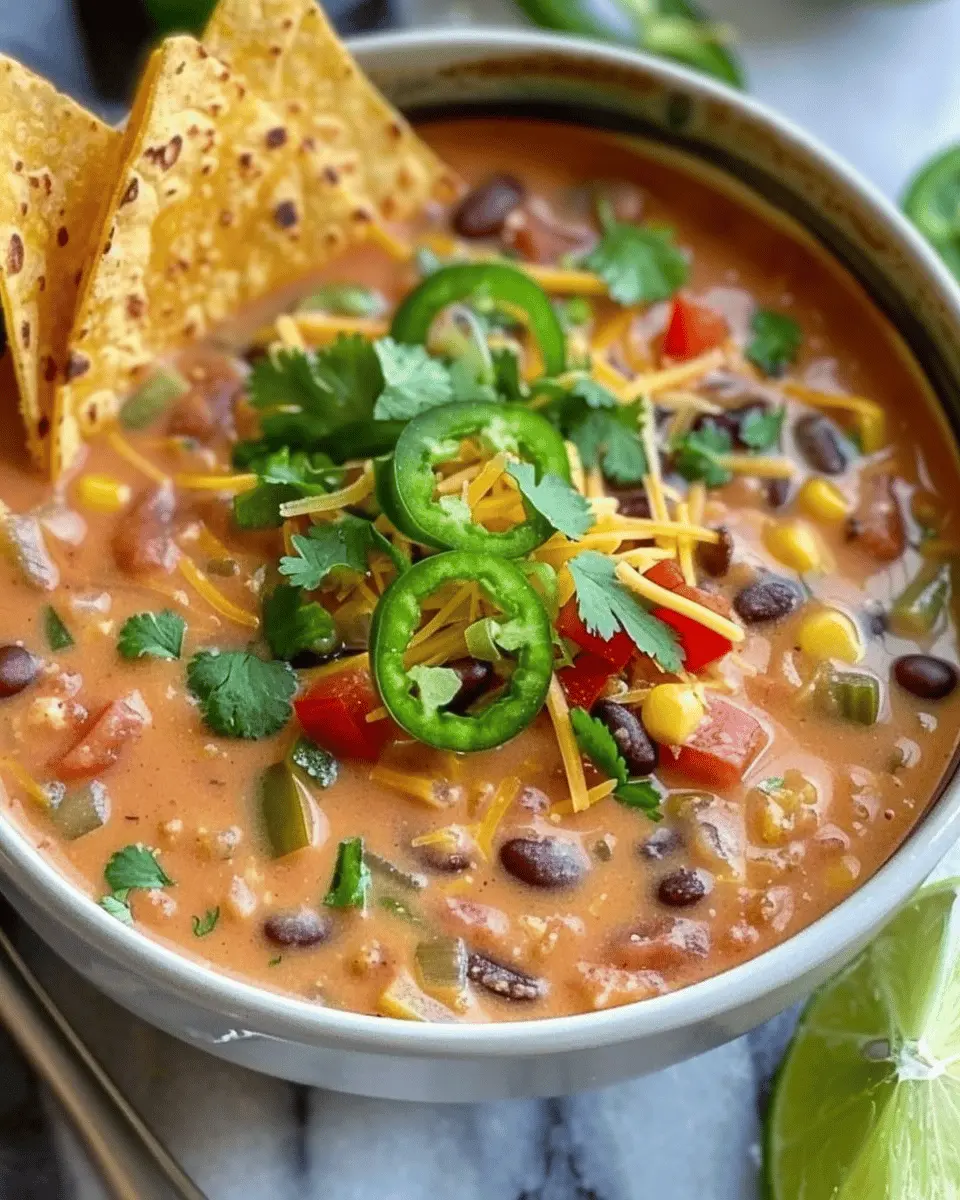 Creamy Vegetarian Tortilla Soup: A Cozy, Nourishing Delight