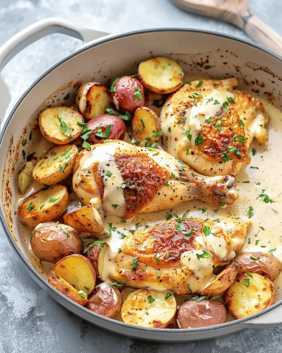 Chicken and Potatoes with Dijon Cream Sauce
