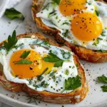 Smashed Egg Toasts with Herby Lemon Yogurt