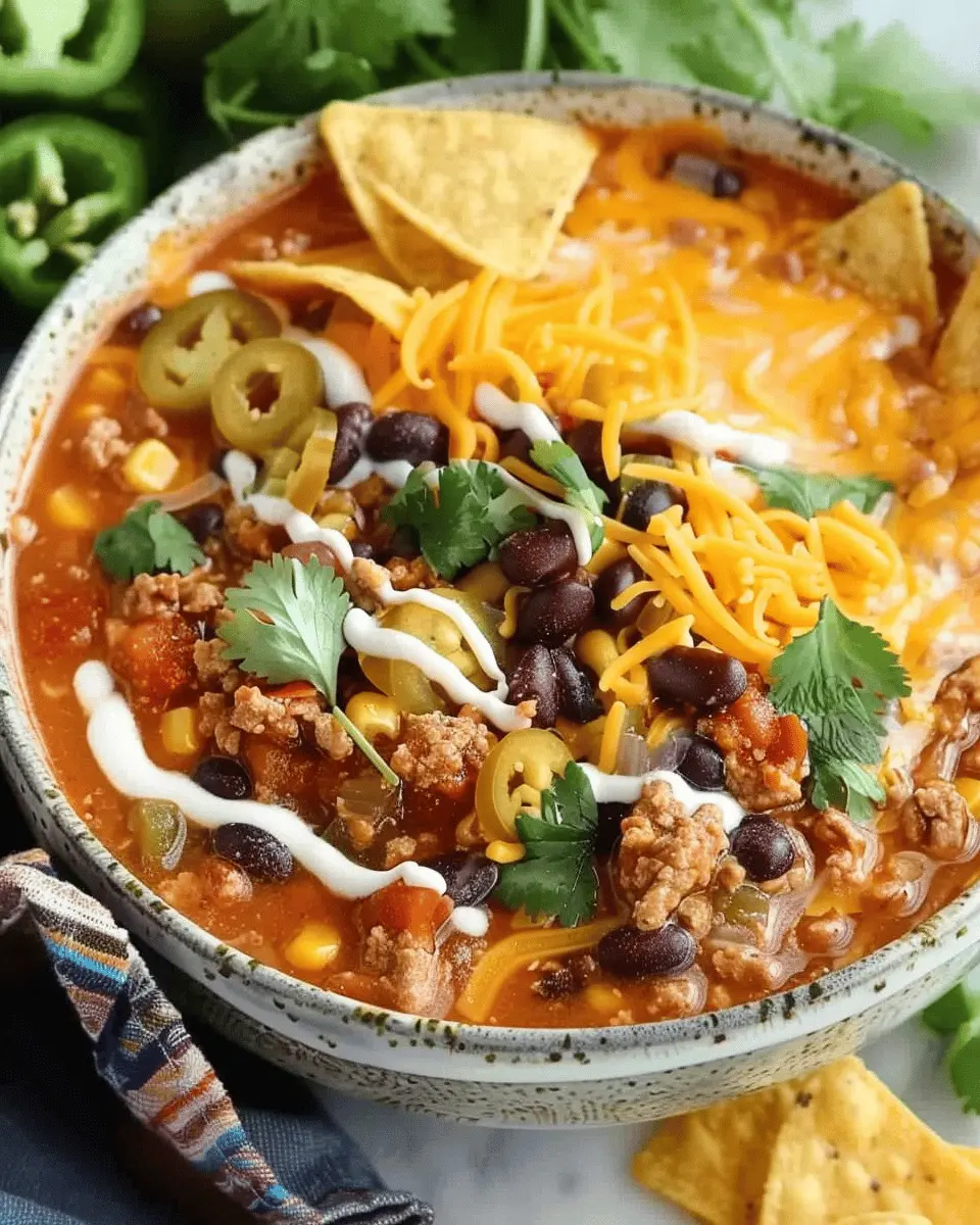 Taco Soup: Easy Recipe with Turkey Bacon and Chicken Ham