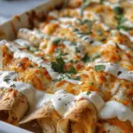 38g Protein Chicken Enchiladas with Dreamy White Sauce