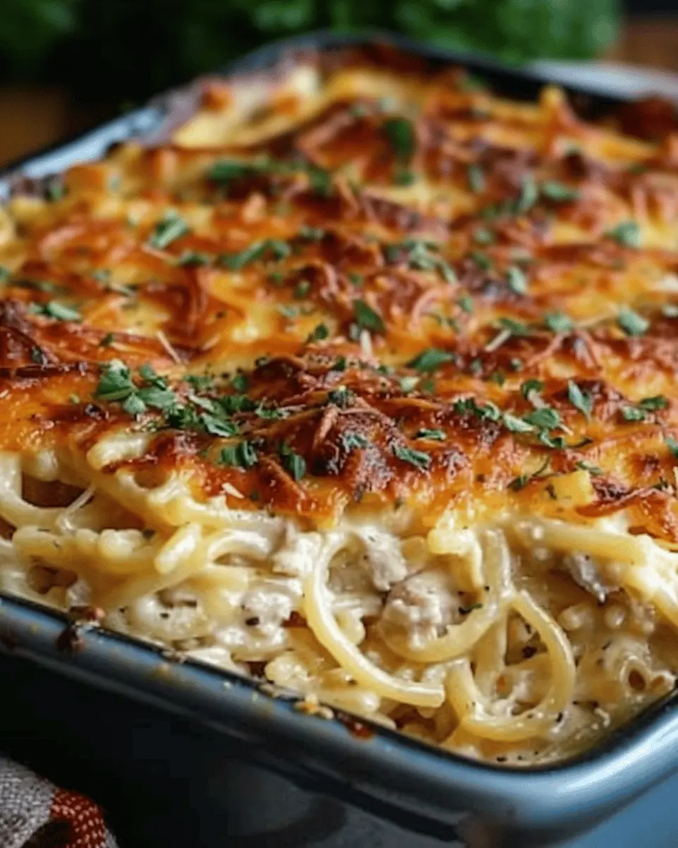 Creamy Southern Spaghetti Bake