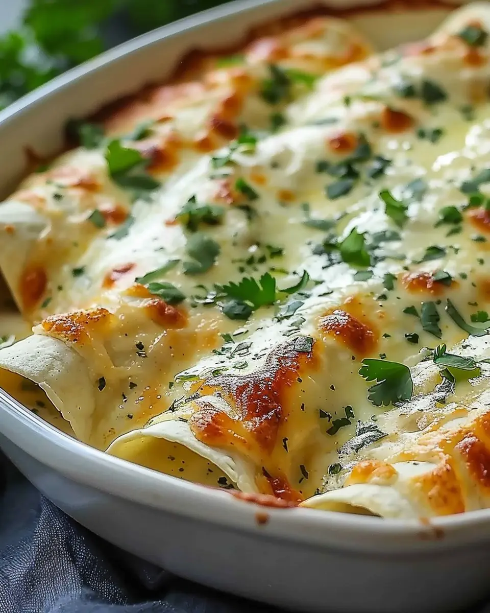 Indulgent White Chicken Creamy Enchiladas for Cozy Nights at Home