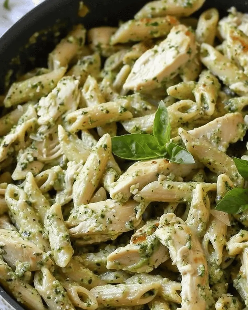 Creamy Chicken Pesto Pasta with Turkey Bacon: A Delightful Twist