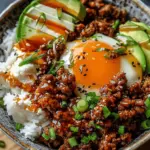 Ground Beef Hot Honey Bowl
