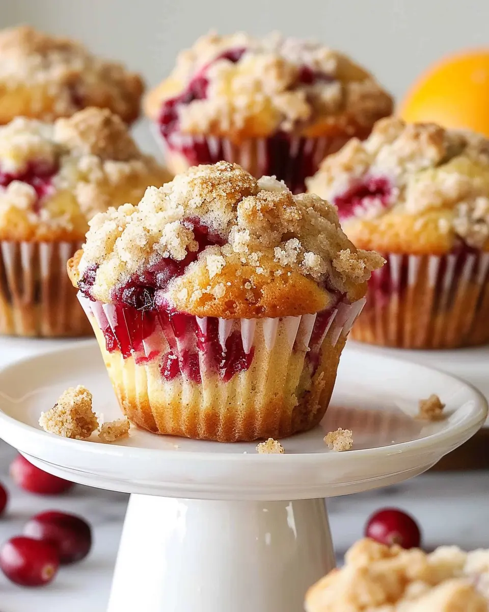 Irresistible Cranberry Orange Muffins with Crumb Topping Bliss
